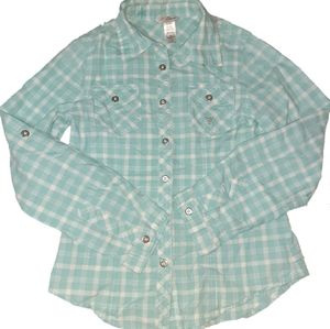 Guess girls flannel top